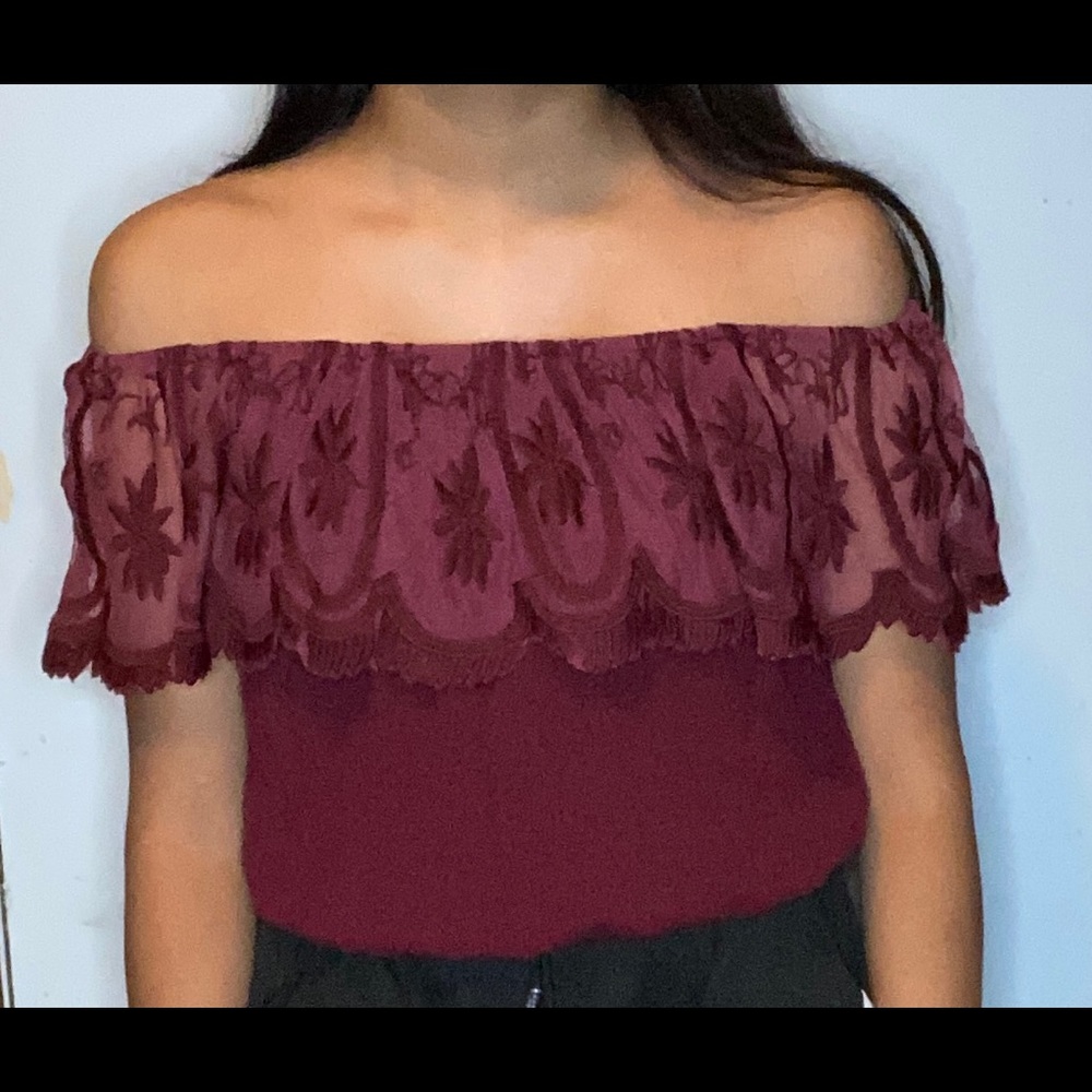 Small maroon blouse
